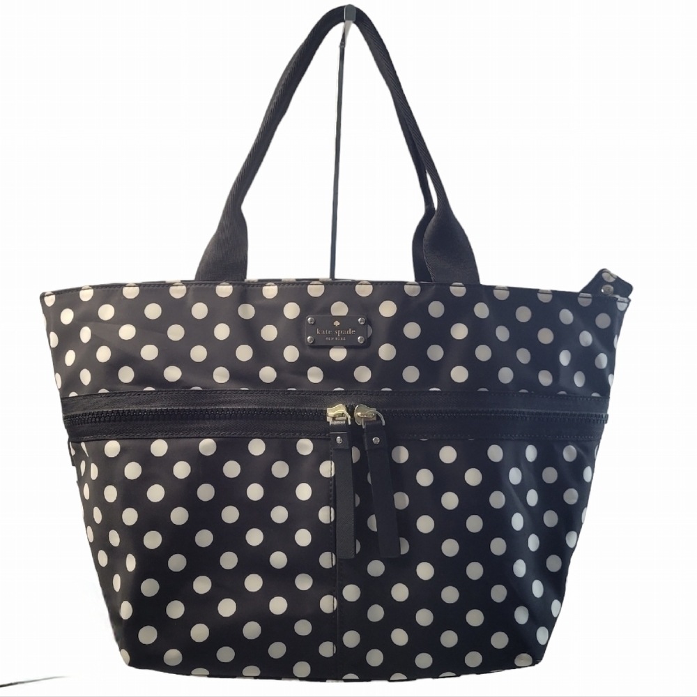 Kate Spade Black & White Polka Dot Nylon Tote NWOT